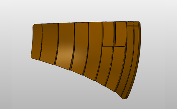 Figure 6. The entity of the optical surface
