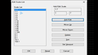 Scale List Editing