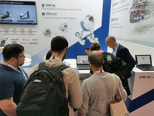 Figure 4. ZWSOFT Team demonstrated ZW3D to visitors.