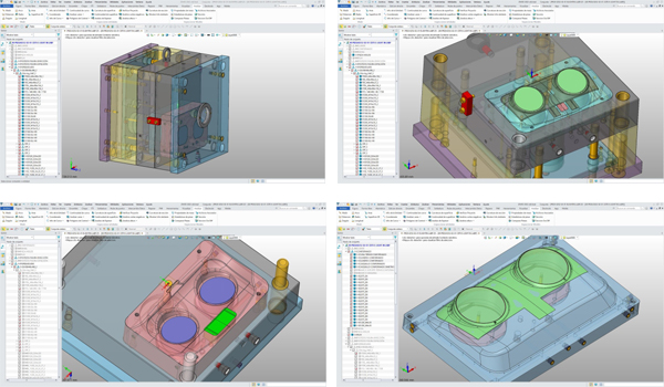 Figure 4. Over-injection mold models created with ZW3D by Eurecat