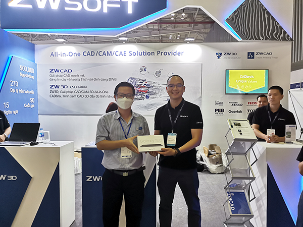 The visitor won a Samsung Galaxy Tablet.