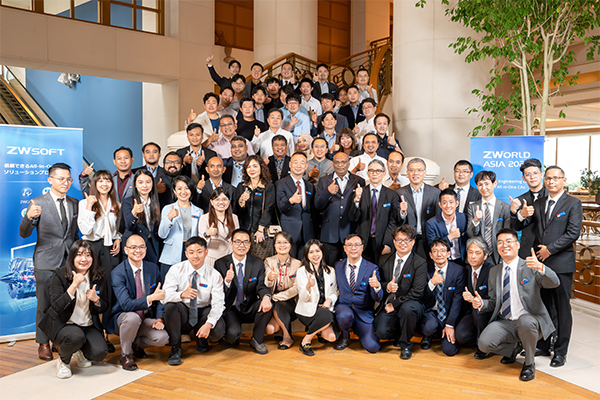 The ZWSOFT team and its Asia partners at ZWorld Asia 2023