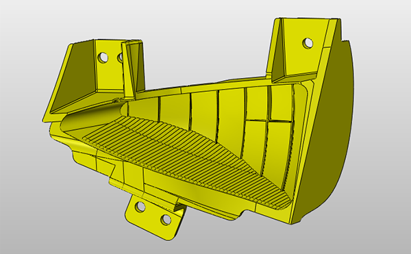 Figure 14. The final model of the reflector