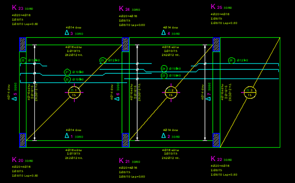 Create easily reinforced plans and cross sections