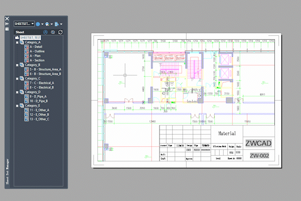 Figure 4. Choose drawings on the panel to print them out.