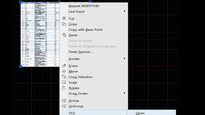 Open OLE objects by right-click shortcut menu