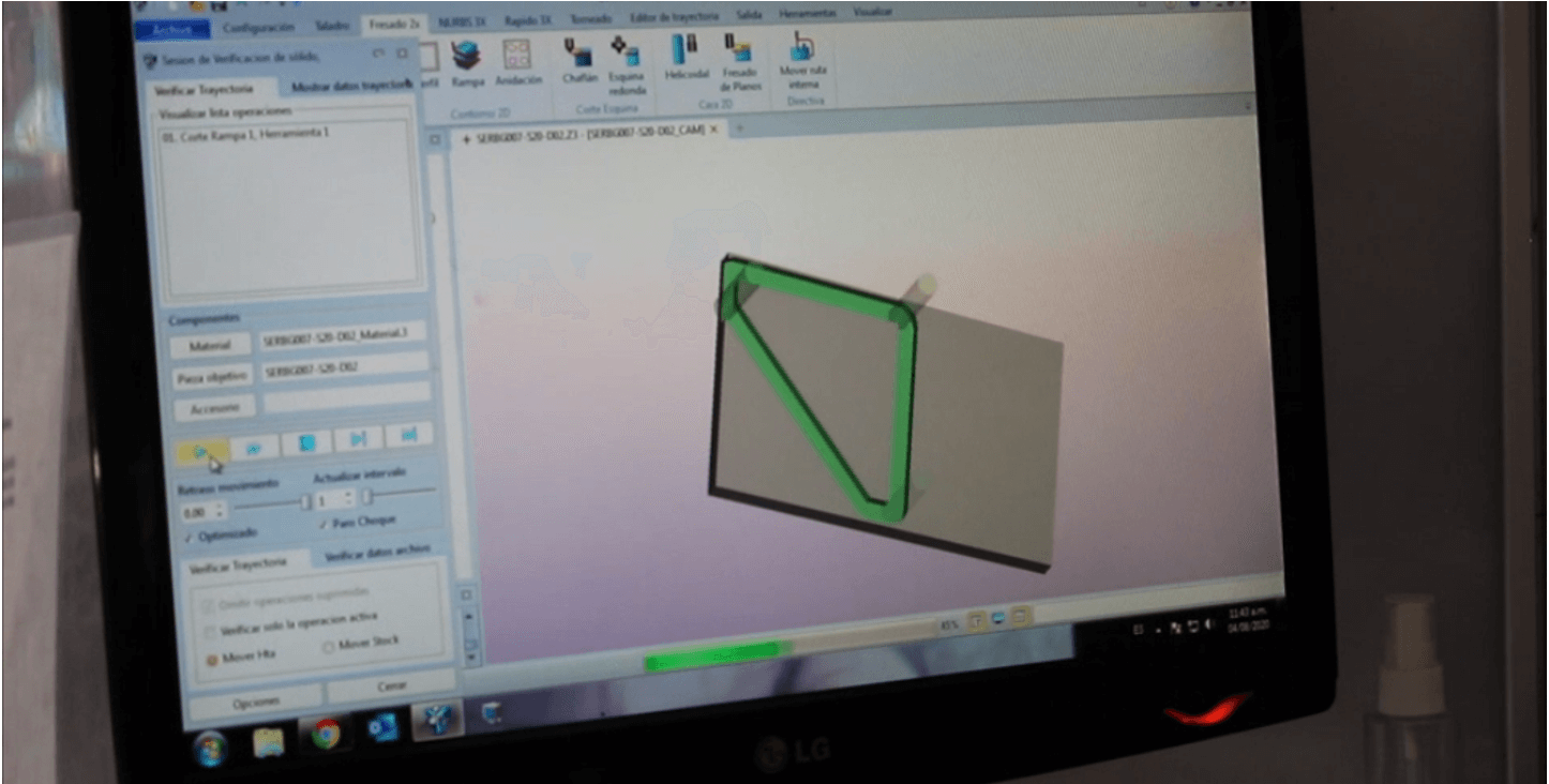 A programmer was using ZW3D to generate toolpaths 2