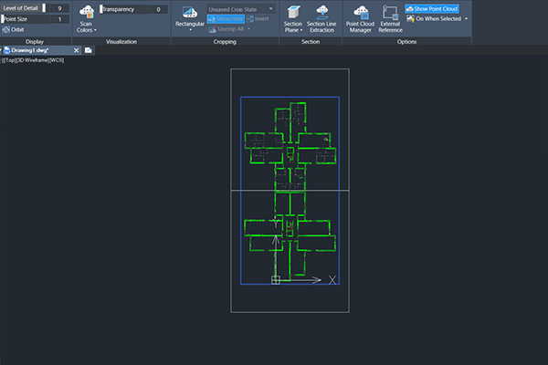 Point cloud section plane