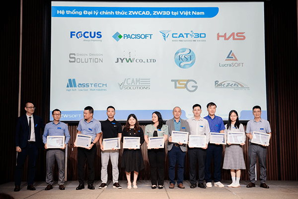 Representatives from 12 official resellers of ZWCAD, ZW3D in Vietnam