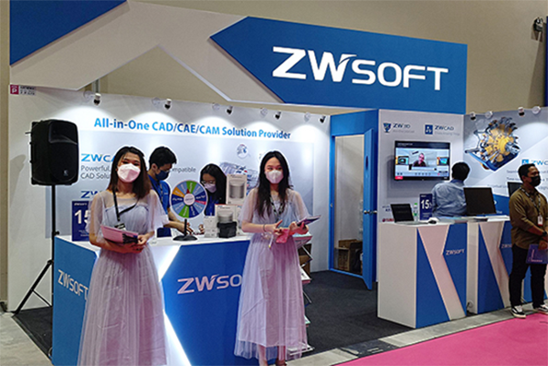 Figure 1. ZWSOFT Exhibition Booth in Archidex